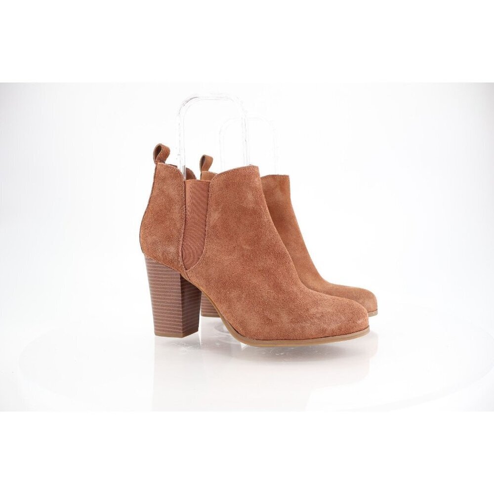 Michael Michael Kors Evaline Heeled High Heeled Ankle Boots Brown Suede Size 10